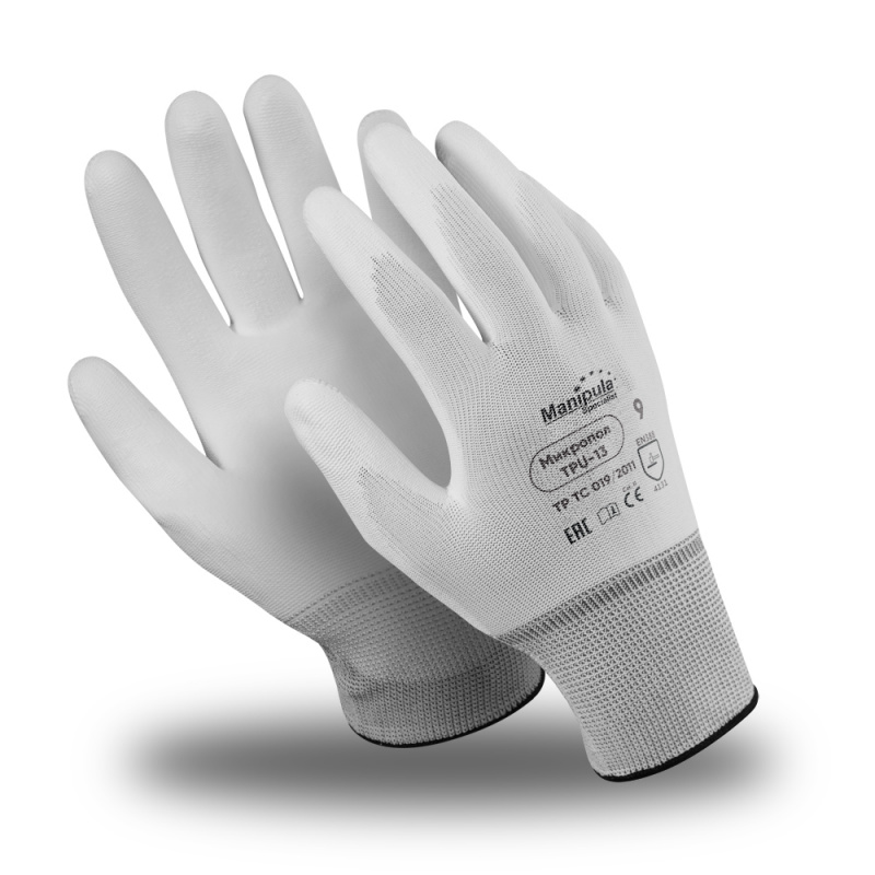 Перчатки Manipula Specialist® Микропол (нейлон+полиуретан), TPU-13/MG-162 (10)